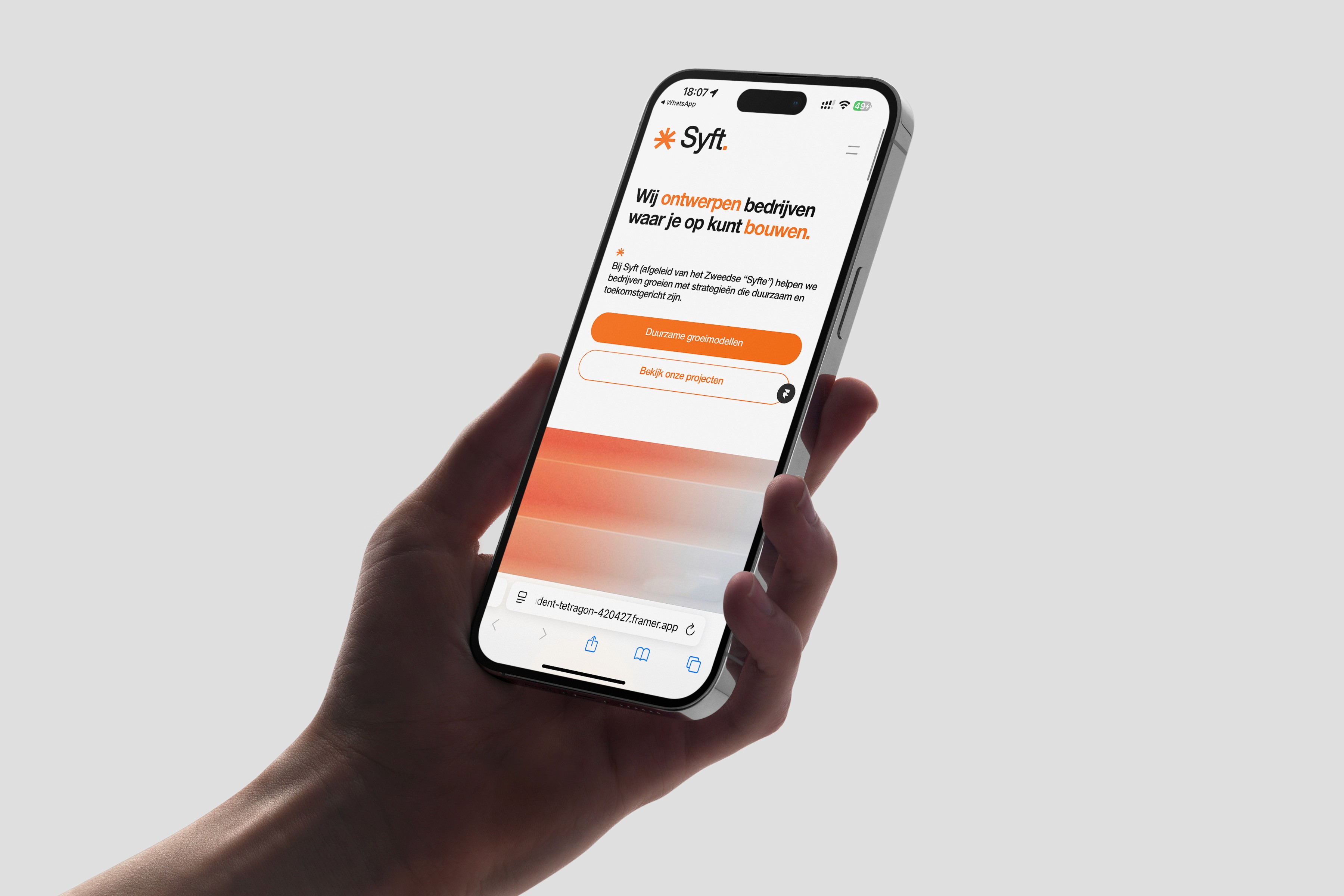 SYFT website mockup